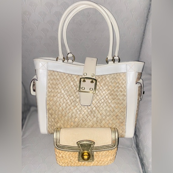 Coach Handbags - Coach Limited Edition Tote & Woven Clutch!